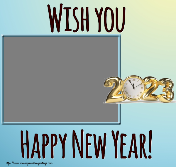 Custom Greetings Cards for New Year - Wish you Happy New Year! - Photo ...