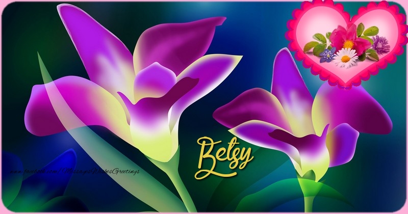 Greetings Cards for Birthday - Bouquet Of Flowers & Gift Box | Happy Birthday Betsy