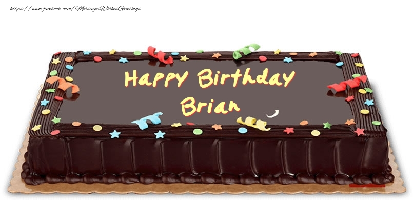 Greetings Cards for Birthday - Cake | Happy Birthday Brian