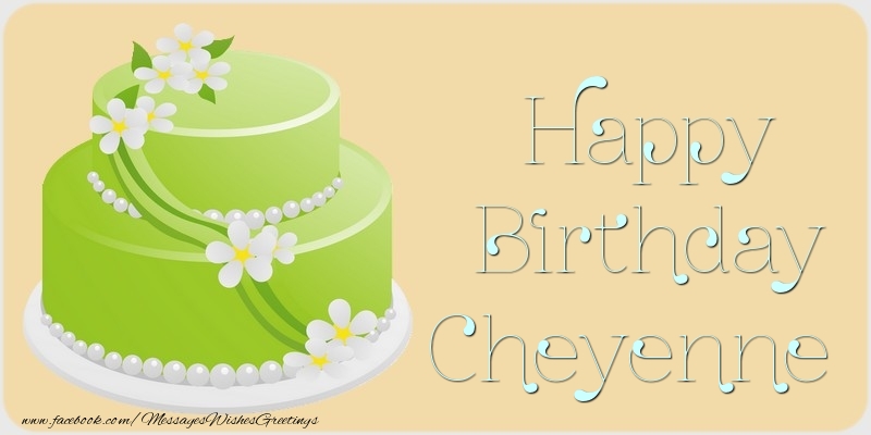 Greetings Cards for Birthday - Cake | Happy Birthday Cheyenne