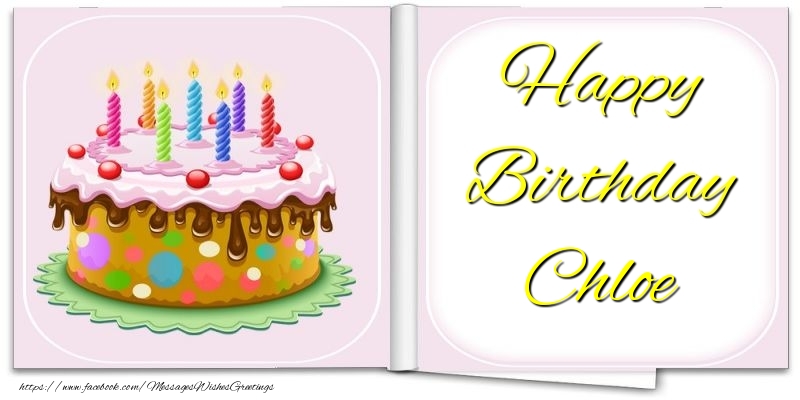 Greetings Cards for Birthday - Cake | Happy Birthday Chloe