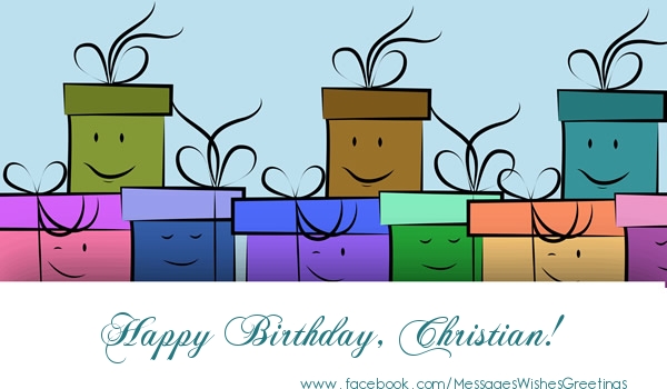 Greetings Cards for Birthday - Gift Box | Happy Birthday, Christian!
