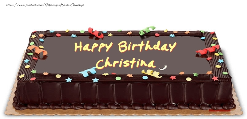 Greetings Cards for Birthday - Cake | Happy Birthday Christina