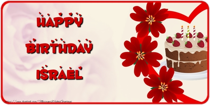  Greetings Cards for Birthday - Cake & Flowers | Happy Birthday Israel