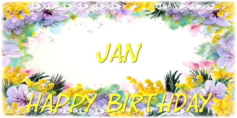 Greetings Cards for Birthday - Flowers | Happy Birthday Jan