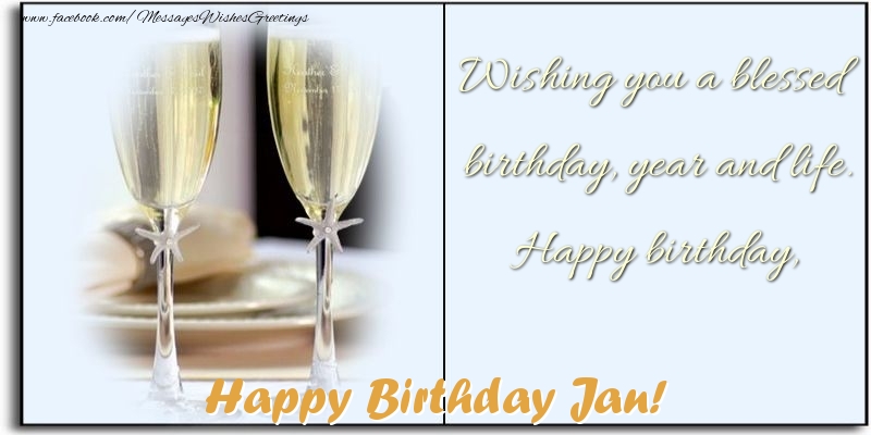 Greetings Cards for Birthday - Roses | Happy Birthday Jan!