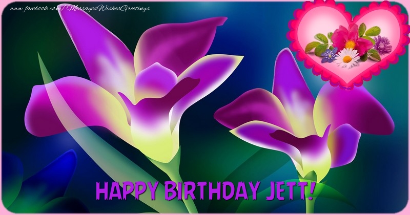 Greetings Cards for Birthday - Flowers & Photo Frame | Happy Birthday Jett