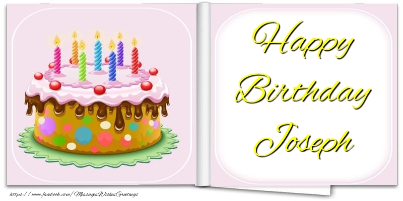 Greetings Cards for Birthday - Cake | Happy Birthday Joseph