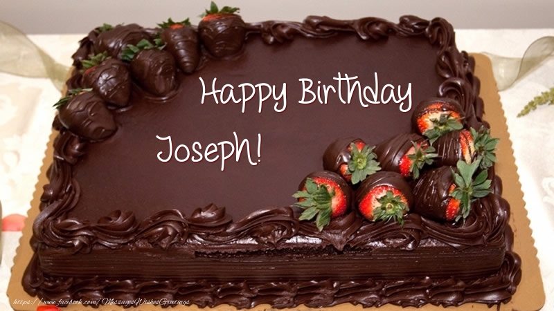 Greetings Cards for Birthday -  Happy Birthday Joseph! - Cake