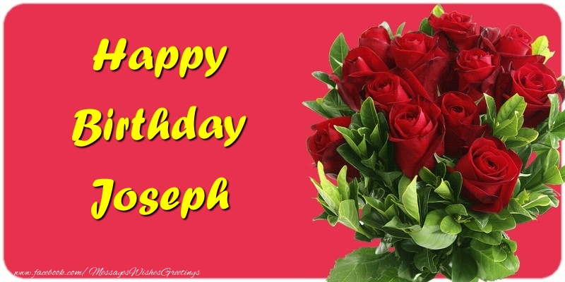 Greetings Cards for Birthday - Roses | Happy Birthday Joseph