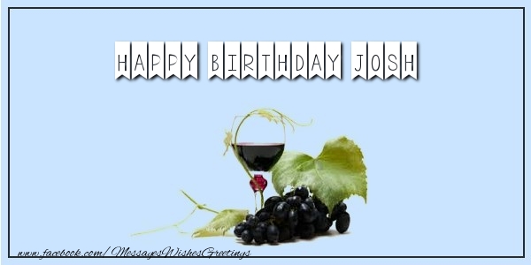 Greetings Cards for Birthday - Champagne | Happy Birthday Josh