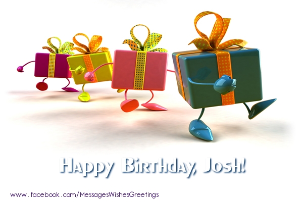 Greetings Cards for Birthday - Gift Box | La multi ani Josh!