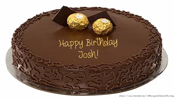 Greetings Cards for Birthday -  Cake - Happy Birthday Josh!