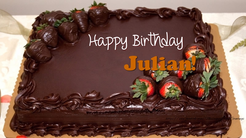 Greetings Cards for Birthday - Champagne | Happy Birthday Julian!