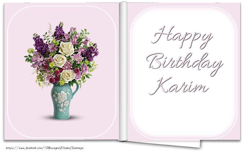  Greetings Cards for Birthday - Bouquet Of Flowers | Happy Birthday Karim