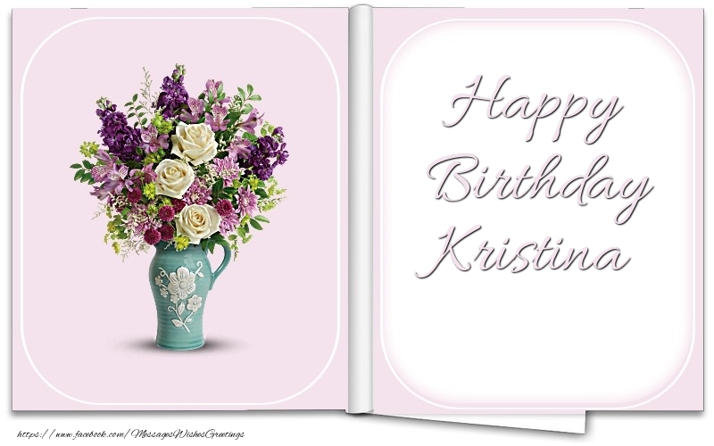 Greetings Cards for Birthday - Bouquet Of Flowers | Happy Birthday Kristina