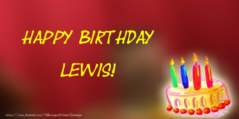 Greetings Cards for Birthday - Champagne | Happy Birthday Lewis!