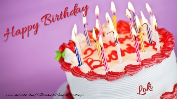 Greetings Cards for Birthday - Cake & Candels | Happy birthday, Loki!