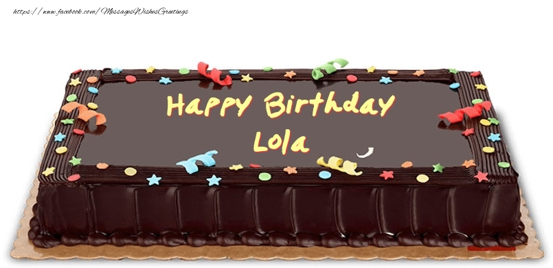 Greetings Cards for Birthday - Cake | Happy Birthday Lola