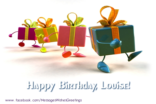 Greetings Cards for Birthday - Gift Box | La multi ani Louise!