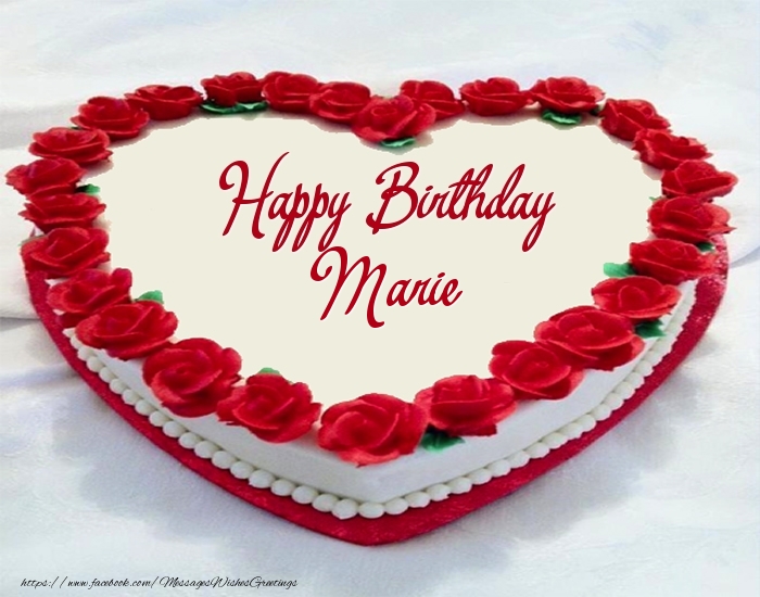 Greetings Cards for Birthday - Cake | Happy Birthday Marie
