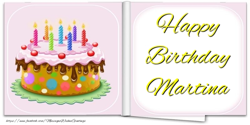 Greetings Cards for Birthday - Cake | Happy Birthday Martina