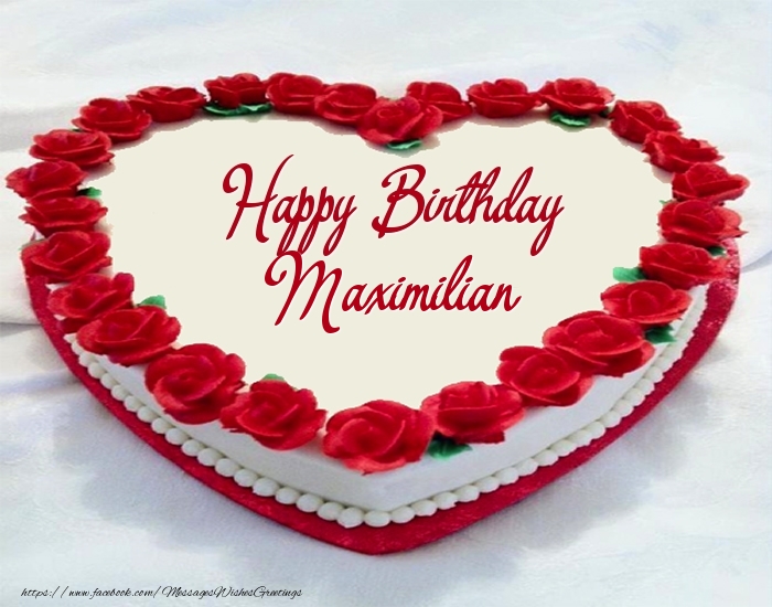 Greetings Cards for Birthday - Cake | Happy Birthday Maximilian
