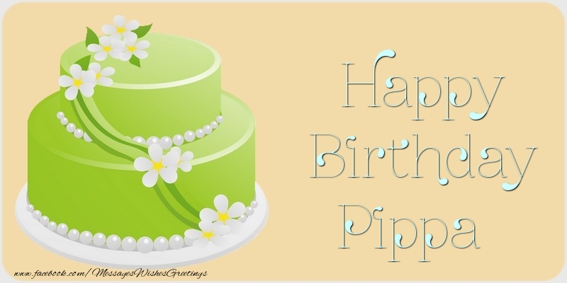 Greetings Cards for Birthday - Cake | Happy Birthday Pippa