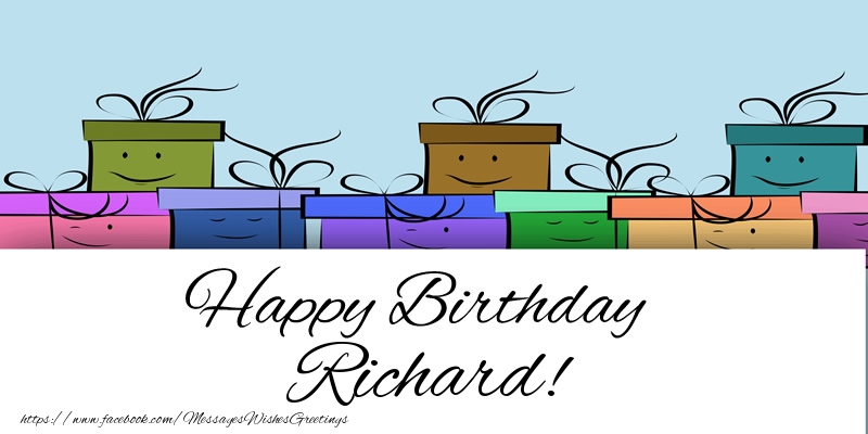 Greetings Cards for Birthday - Gift Box | Happy Birthday Richard!