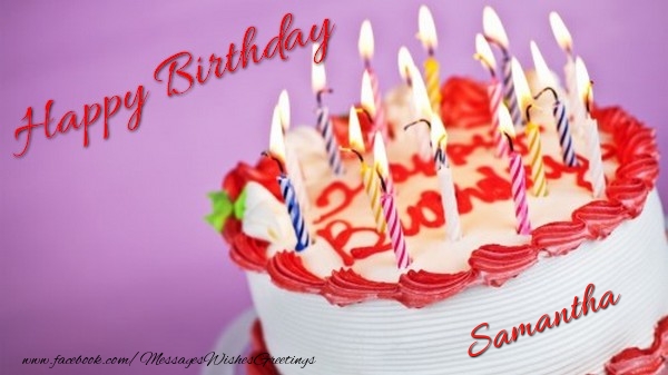 Greetings Cards for Birthday - Happy birthday, Samantha!