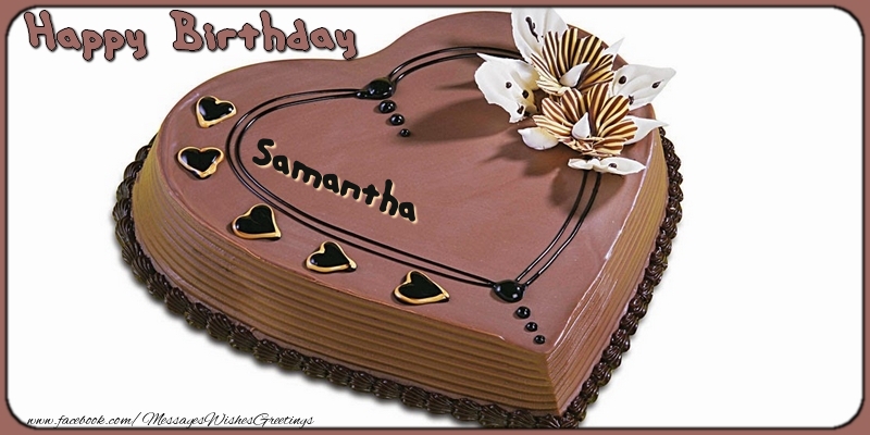 Greetings Cards for Birthday - Cake | Happy Birthday, Samantha!