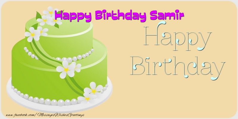 Greetings Cards for Birthday - Balloons & Cake | Happy Birthday Samir
