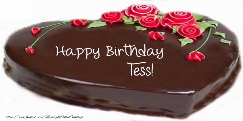 Greetings Cards for Birthday -  Cake Happy Birthday Tess!