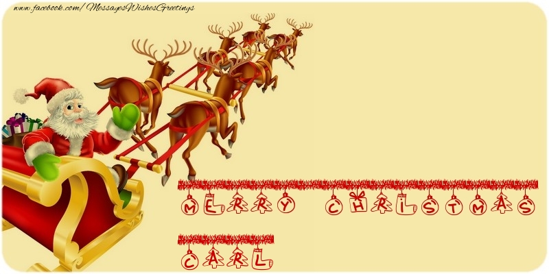 Greetings Cards for Christmas - Santa Claus | MERRY CHRISTMAS Carl