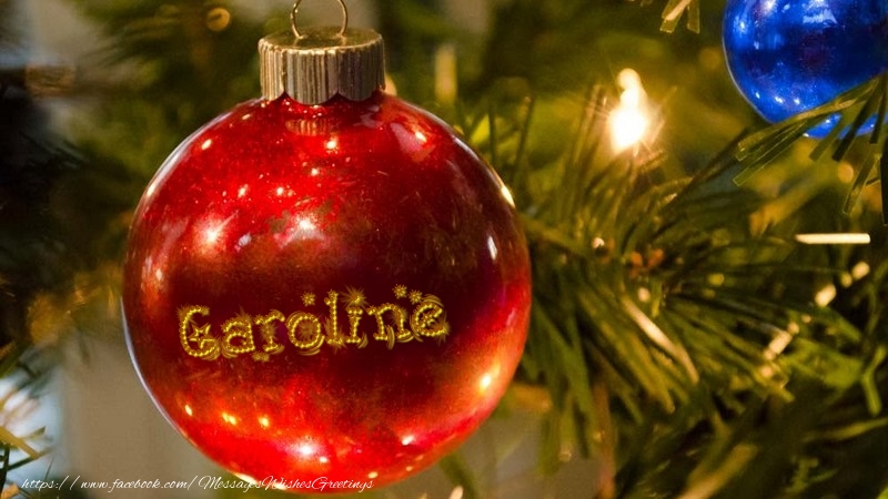 Greetings Cards for Christmas - Christmas Decoration | Your name on christmass globe Caroline