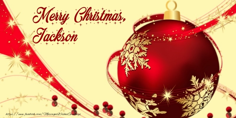 Greetings Cards for Christmas - Merry Christmas, Jackson