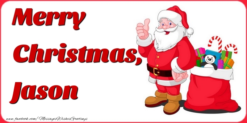 Greetings Cards for Christmas - Gift Box & Santa Claus | Merry Christmas, Jason