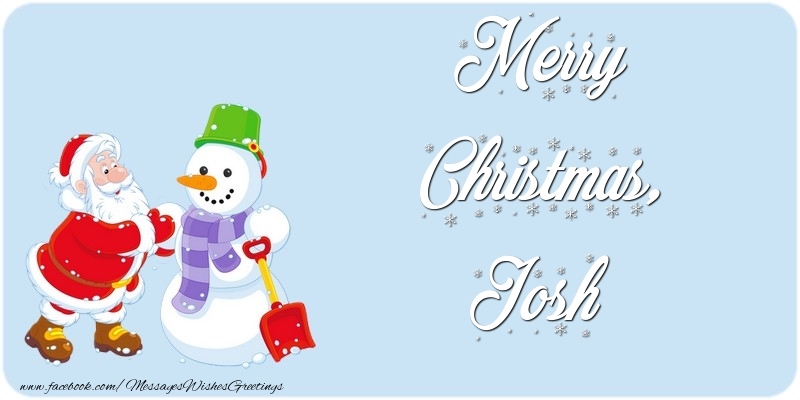Greetings Cards for Christmas - Santa Claus & Snowman | Merry Christmas, Josh