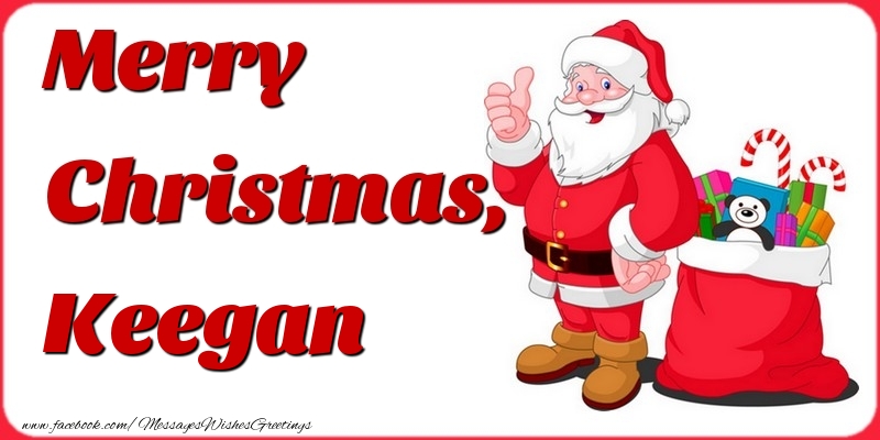 Greetings Cards for Christmas - Merry Christmas, Keegan