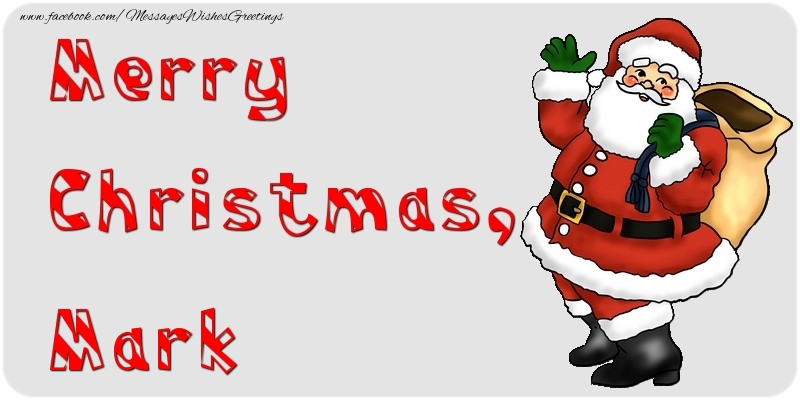 Greetings Cards for Christmas - Merry Christmas, Mark