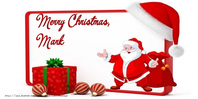 Greetings Cards for Christmas - Merry Christmas, Mark