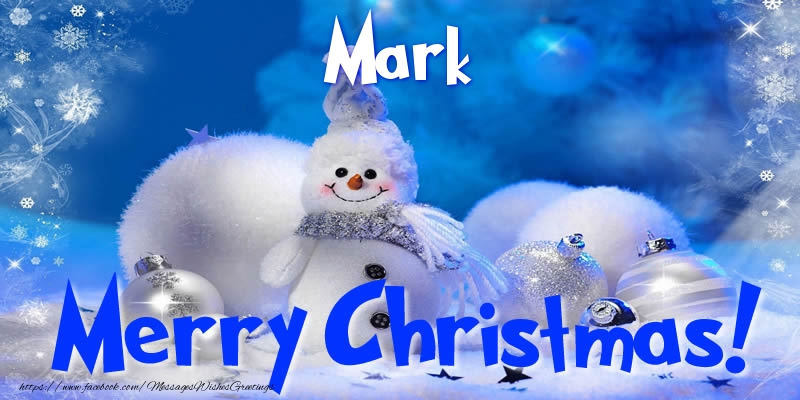 Greetings Cards for Christmas - Christmas Decoration & Snowman | Mark Merry Christmas!