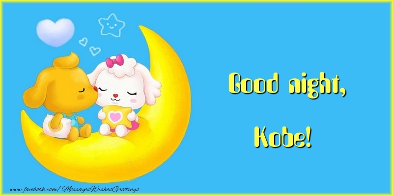 Greetings Cards for Good night - Animation & Hearts & Moon | Good night, Kobe