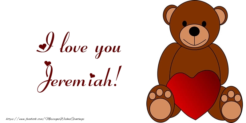  Greetings Cards for Love - Bear & Hearts | I love you Jeremiah!