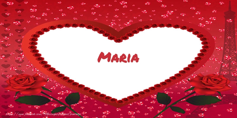 Maria | Hearts - Greetings Cards for Love for Maria ...