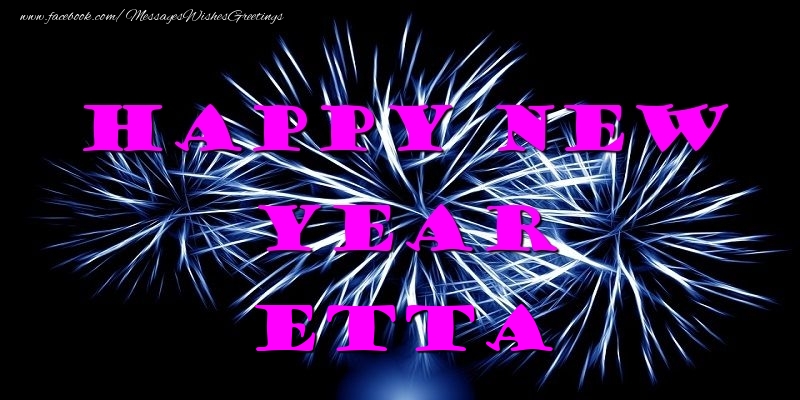Greetings Cards for New Year - Happy New Year Etta